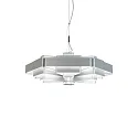 Luminaria colgante J.J.W. 04 E27 IP20, plata regulable