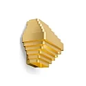 Luminaria de pared J.J.W. 01 E27 IP20, dorado regulable