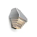 Luminaria de pared J.J.W. 01 E27 IP20, plata regulable