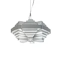 Luminaria colgante J.J.W. 042 E27 IP20, plata regulable