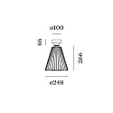 Wever & Ducré Luminaria de techo WIRO 1.0 CONE CEILING SURF E27 IP20, color oxidado 