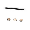 Wever & Ducré Luminaria colgante WETRO 1.0 de 1 llama Dim-To-Warm IP20, color cobre regulable
