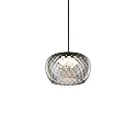 Wever & Ducré Luminaria colgante WETRO 2.0 de 1 llama Dim-To-Warm IP20, color humo regulable