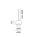 Wever & Ducré Luminaria colgante WETRO 3.0 de 1 llama, Dim-To-Warm IP20, gris pardo, blanco regulable