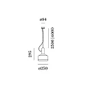 Wever & Ducré Luminaria colgante ROOMOR CABLE 1.2 - PAR16 - 600CM GU10 IP20, gris, negro intenso regulable