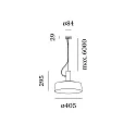 Wever & Ducré Luminaria colgante ROOMOR CABLE 1.3 - E27 - 600CM E27 IP20, mate, negro intenso regulable