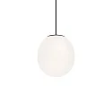 Pendant luminaire DRO SUSPENDED 2.0, Ø 19.5cm, E14, C35 max. 6W, aluminum / textile cable / glass, white