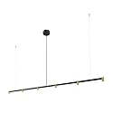 Luminaria colgante TRACE CHANDELIER CEILING SUSP 2.0 IP20, champán, negro mate regulable