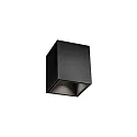Luz downlight BOX MINI 1.0 angular, versión de montaje en superficie IP20, negro mate regulable