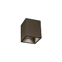 Luz downlight BOX MINI 1.0 angular, versión de montaje en superficie IP20, color bronce regulable