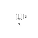 Wever & Ducré downlight HEXO MINI 1.0 without reflector GU10 IP20, white matt