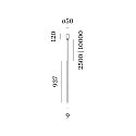Wever & Ducré Luminaria colgante FINLIN 2.0 - 91.4CM semicircular, indirecta IP20, negro mate regulable