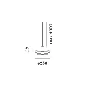 Wever & Ducré Luminaria colgante ODREY CEILING SUSP 1.2 PAR16 GU10 IP20, dorado, blanco mate 