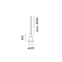 Wever & Ducré pendant luminaire ODREY CEILING SUSP 1.4 PAR16 GU10 IP20, black matt 