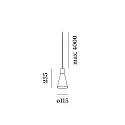 Wever & Ducré Luminaria colgante ODREY CEILING SUSP 1.5 PAR16 GU10 IP20, dorado, blanco mate 