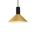 Luminaria colgante ODREY CEILING SUSP 1.6 PAR16 GU10 IP20, dorado, negro mate 