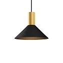 Luminaria colgante ODREY CEILING SUSP 1.6 PAR16 GU10 IP20, dorado, negro mate 