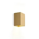Luminaria de pared para exteriores BOX MINI 1.0 GU10 IP20, latón regulable