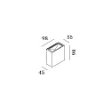 Wever & Ducré Luminaria de pared CENTRAL 2.0 - UP&DOWN de 2 llamas, plano IP20, mate, negro intenso regulable