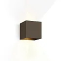 Luminaria de pared BOX 1.0 Arriba-Abajo G9 IP20, color bronce regulable