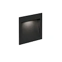 Luminaria de pared empotrable ORIS WALL REC 1.3 / 350/700MA abajo, corriente constante, indirecta IP20, negro mate 
