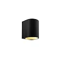Luminaria de pared TRACE WALL SURF 1.0 IP20, champán, negro mate regulable