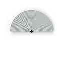 cover TAPIS 2.1 half round, mechanical, grey, white