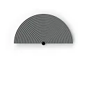 Apertura TAPIS 2.1 semicircular, mecánico, gris, mármol