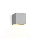 Luminaria de pared BOX WALL SURF 1.0 IP20, aluminio cepillado regulable