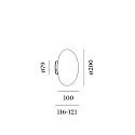 Luminaria de espejo PERLEZ CLIP IP44 3.0 - Ø 20CM IP44, blanco regulable