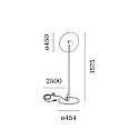 Wever & Ducré floor lamp MIRRO FLOOR 2.0 E27, aluminium, black matt dimmable