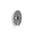 Wever & Ducré Luminaria de pared MIRRO WALL 1.0 E27 IP20, cromo, negro regulable