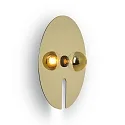 Wever & Ducré Wall luminaire MIRRO WALL 2.0, mirror Ø 45cm, E27 (excl.), black gold