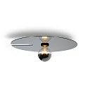 Luminaria de pared MIRRO WALL 2.0 E27 IP20, cromo, negro regulable