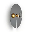 Wever & Ducré Luminaria de pared MIRRO WALL 2.0 E27 IP20, cromo, negro regulable