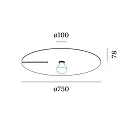 Wever & Ducré wall and ceiling luminaire MIRRO CEILING / WALL SURF 3.0 E27 IP20, aluminium, black matt 