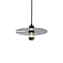 Luminaria colgante MIRRO 1.0 pequeño E27 IP20, cromo, negro regulable