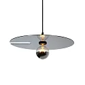 Luminaria colgante MIRRO 2.0 medio E27 IP20, cromo, negro regulable