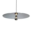 Luminaria colgante MIRRO 3.0 grande E27 IP20, cromo, negro regulable