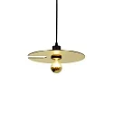 Luminaria colgante MIRRO 1.0 pequeño E27 IP20, dorado regulable