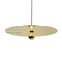 Luminaria colgante MIRRO 3.0 grande E27 IP20, dorado regulable