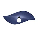 Luminaria colgante WAVE SOFT 1.0 E27 IP20, azul índigo