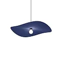 Luminaria colgante WAVE SOFT 3.0 E27 IP20, azul índigo
