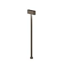 Luminaria de exterior KIOSK 1.2 de 2 llamas, ajustable, sin zócalo IP65, color bronce, mate regulable