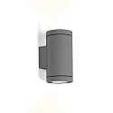 Luminaria de pared para exteriores TUBE WALL 2.0 PAR16 Arriba-Abajo, cilíndrico GU10 IP65, plomo oscuro