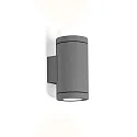 Luminaria de pared para exteriores TUBE WALL 2.0 LED PHASE Arriba-Abajo, dos caras IP65, plomo oscuro regulable