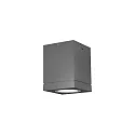 Luminaria de techo para exteriores TUBE CARRÉ 1.0 PAR16 abajo, angular, rígido GU10 IP65, plomo oscuro