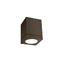 Luminaria de techo para exteriores TUBE CARRÉ 1.0 PAR16 abajo, angular, rígido GU10 IP65, color bronce