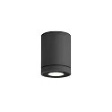 Luminaria de techo para exteriores TUBE 1.0 LED PHASE abajo, cilíndrico, rígido IP65, antracita regulable