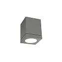 Luminaria de techo para exteriores TUBE CARRÉ 1.0 LED PHASE abajo, angular, rígido IP65, plomo oscuro regulable